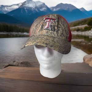 Texas Tech Red Raiders Cap  Camo/Red Mens Hat Snapback Captivating Licensed